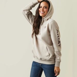 Ariat Hoodie Women’s Large Oatmeal Heather Hooded Sweatshirt
